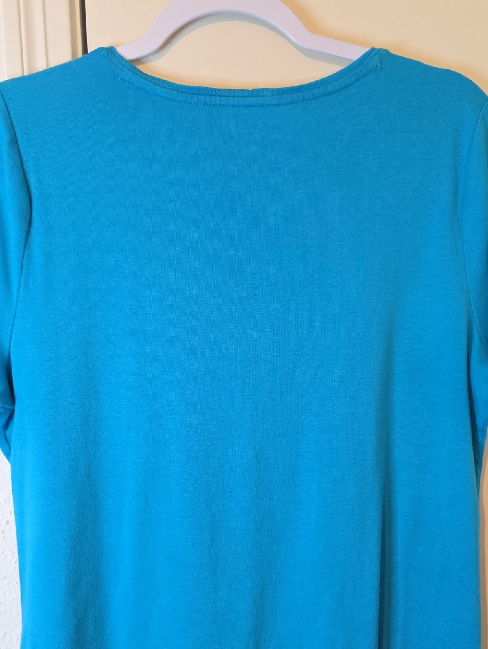 Talbots Turquoise Blue Crewneck Tank with Lime Trim - Picture 7 of 7
